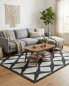Urban Terrace Collection Area Rug -  Hudson Rectangle Black and White  lifestyle 6