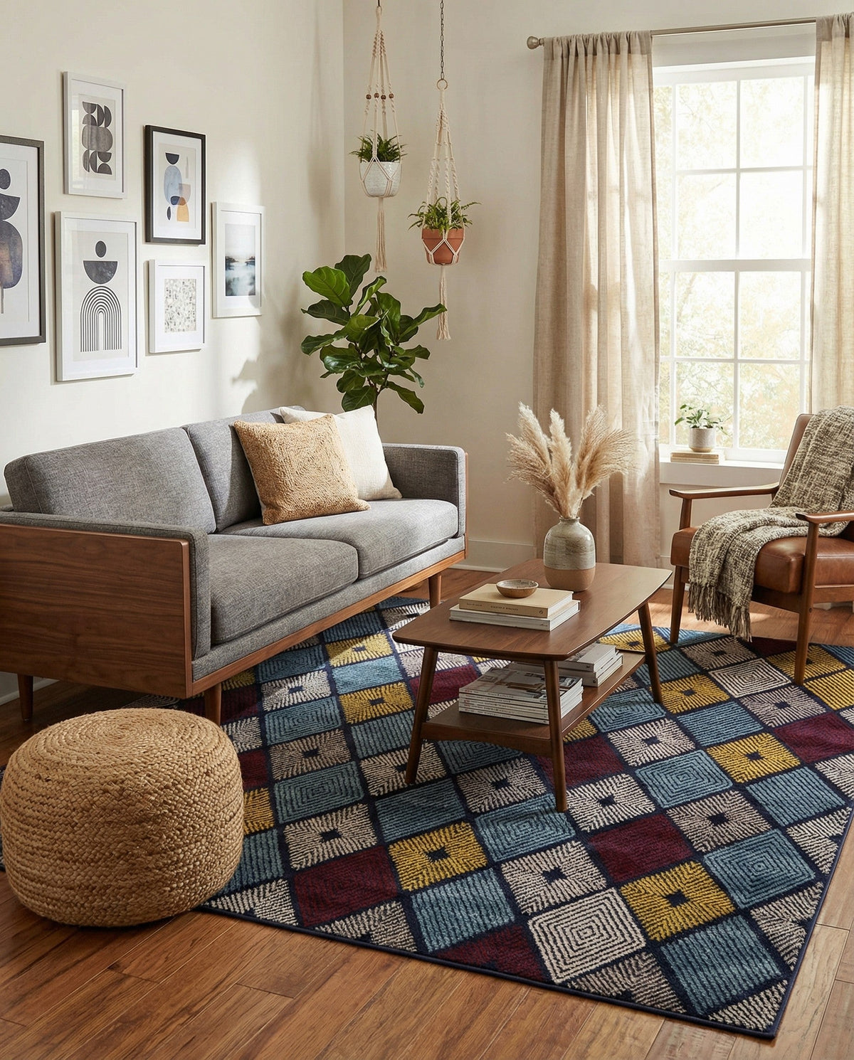 Coastal Haven Collection Area Rug -  Anchorage Square Multi  lifestyle 111
