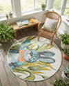 Wonder Tykes Collection Area Rug -  Ombre Round Ivory  lifestyle 6
