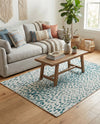 Savannah Escape Collection Area Rug - Serengeti Rectangle Teal  lifestyle 46