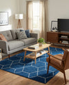 Trellis Mosaic Collection Area Rug - Arborville (Navy Blue) Rectangle Navy Blue  lifestyle 3