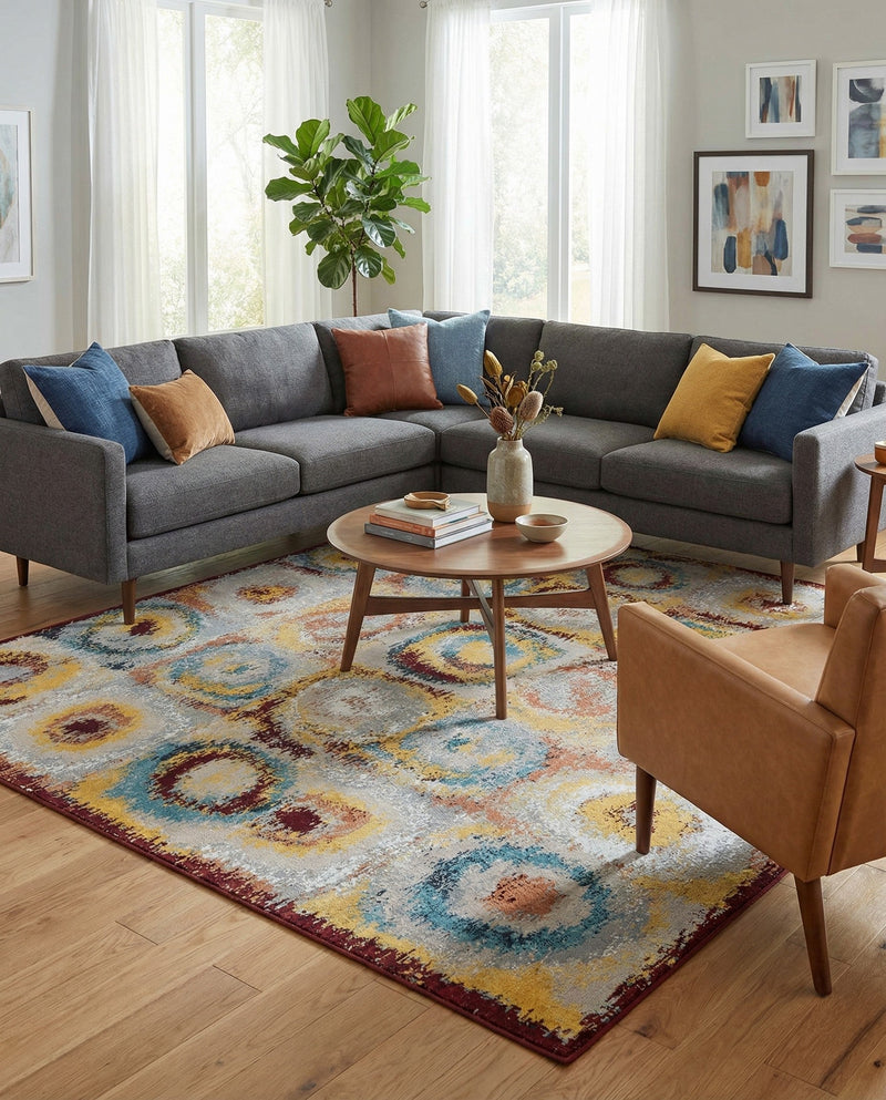 Aegean Elegance Washables Collection Area Rug -  Rhodes Rectangle Multi  lifestyle 8