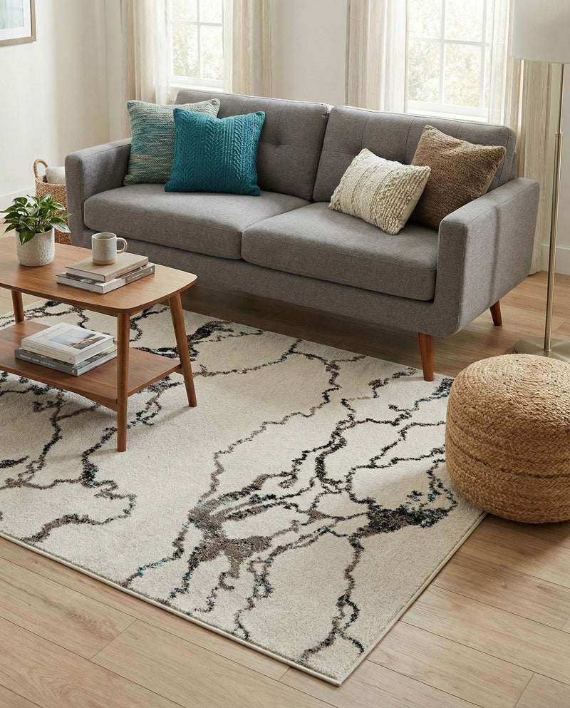 Brighton Terrace Collection Area Rug -  Aldrington Rectangle Ivory  lifestyle 22