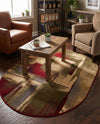 Bistro Lounge Collection Area Rug -  Doppio Oval Multi  lifestyle 85
