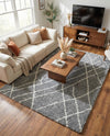 Cozy Haven Shag Collection Area Rug - Serenity (Cloud Gray) Rectangle Cloud Gray  lifestyle 7