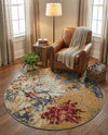Urban Terrace Collection Area Rug -  Alcove Round Multi  lifestyle 68