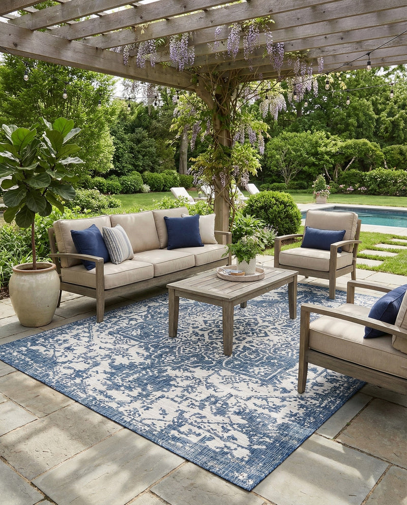 Urban Oasis Rugs Collection Area Rug -  Penthouse (Blue) Rectangle Blue  lifestyle 22