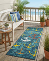 Seaside Haven Rugs Collection Area Rug -  Lighthouse Runner Navy Blue  lifestyle 57