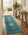 Tabriz Tapestries Collection Area Rug - Azerbaijan (Turquoise) Runner Turquoise  lifestyle 47