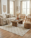 Coastal Haven Collection Area Rug -  Seafarer Square Ivory  lifestyle 48