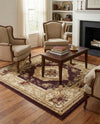 Versailles Elegance Collection Area Rug -  Louveciennes (Brown) Square Brown  lifestyle 35