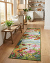 Seaside Blooms Collection Area Rug -  Amalfi Runner Multi  lifestyle 56