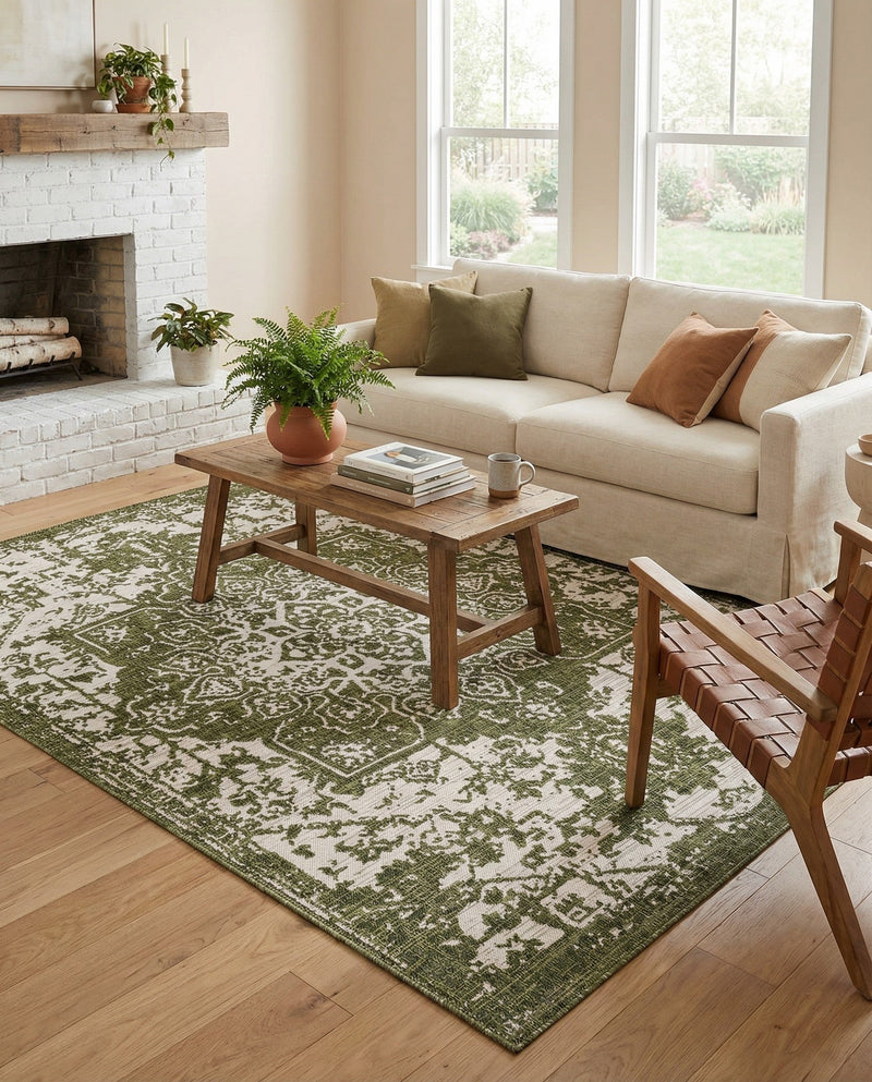 Urban Oasis Rugs Collection Area Rug -  Penthouse (Green) Rectangle Green  lifestyle 9