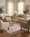 Mykonos Manor Collection Area Rug -  Tinos (Salmon Pink) Rectangle Salmon Pink  lifestyle 11