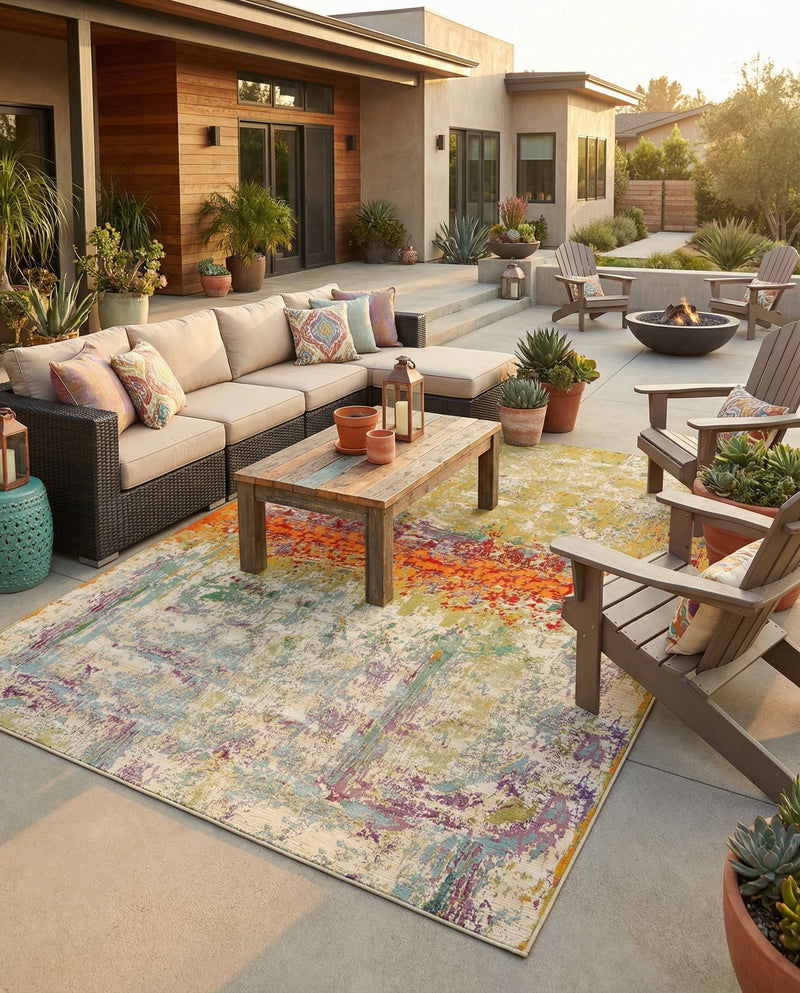 Urban Terrace Collection Area Rug -  Terrace Rectangle Multi  lifestyle 5
