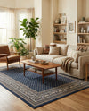 Soho Elegance Collection Area Rug -  Mercer (Blue) Rectangle Blue  lifestyle 6