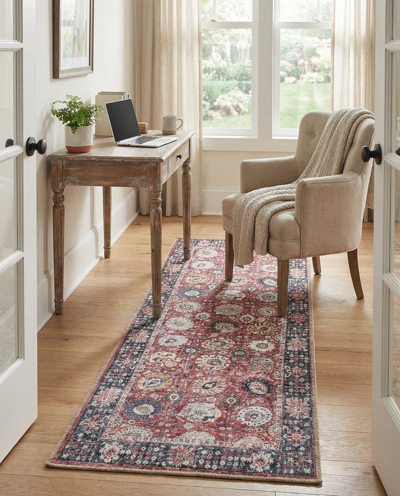 Heritage Elegance Collection Area Rug -  Gatchina Runner Vintage Red  lifestyle 32