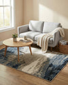 Copenhagen Edge Collection Area Rug - Nyhavn Rectangle Blue  lifestyle 47
