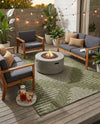 Urban Terrace Collection Area Rug -  Chelsea (Green) Rectangle Green  lifestyle 26