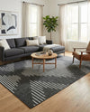 Urban Terrace Collection Area Rug -  Chelsea (Charcoal Gray) Rectangle Charcoal Gray  lifestyle 12