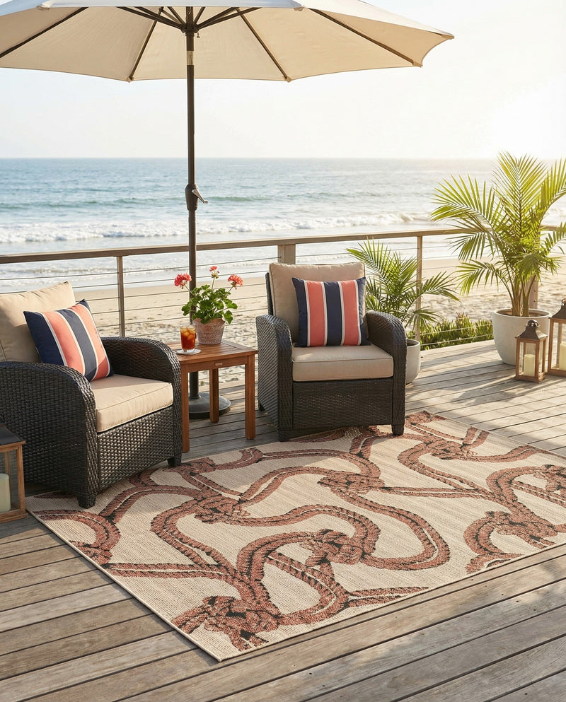 Seaside Haven Rugs Collection Area Rug -  Dunes Rectangle Beige  lifestyle 8