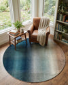 Marrakesh Elegance Collection Area Rug -  Agadir Round Blue  lifestyle 47