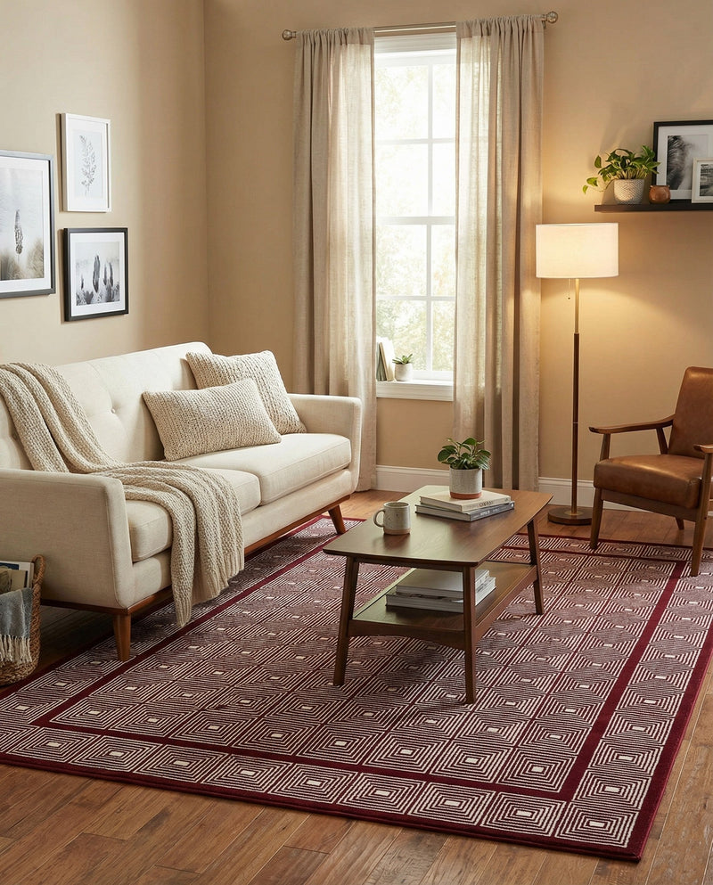 Aravalli Collection Area Rug -  Jaipur Rectangle Burgundy Red  lifestyle 10