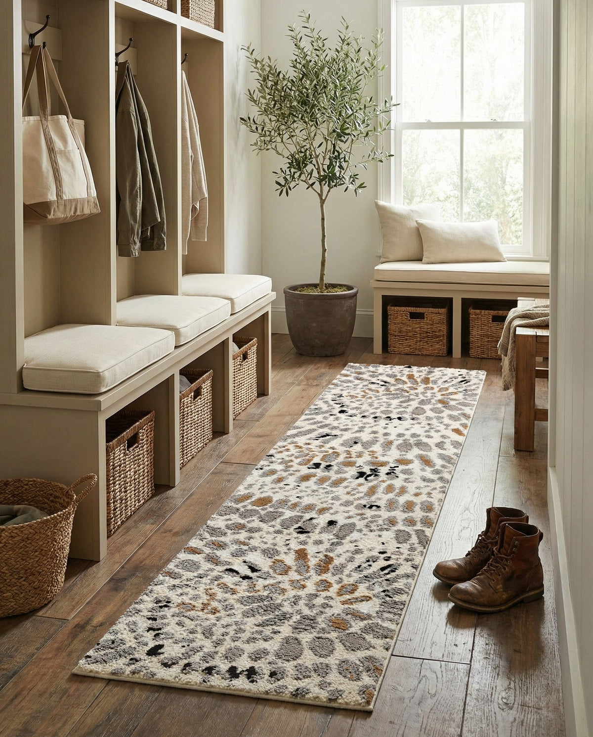 Sienna Collection Area Rug -  Modena Runner Ivory  lifestyle 43