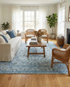 Bazaar Chic Collection Area Rug -  El Jadida Rectangle Blue  lifestyle 14