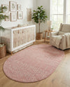 Marrakesh Lattice Collection Area Rug - Casablanca (Rose Pink) Oval Rose Pink  lifestyle 80