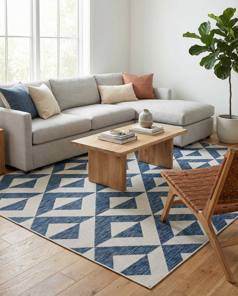 Urban Oasis Rugs Collection Area Rug -  Highrise (Blue) Rectangle Blue  lifestyle 25