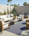 Jill Zarin Sedona Oasis Outdoor Collection Area Rug - Coconino (Navy Sky) Rectangle Navy Sky  lifestyle 12