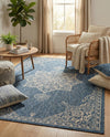 Patio Heritage Collection Area Rug -  Charleston (Blue) Rectangle Blue  lifestyle 8
