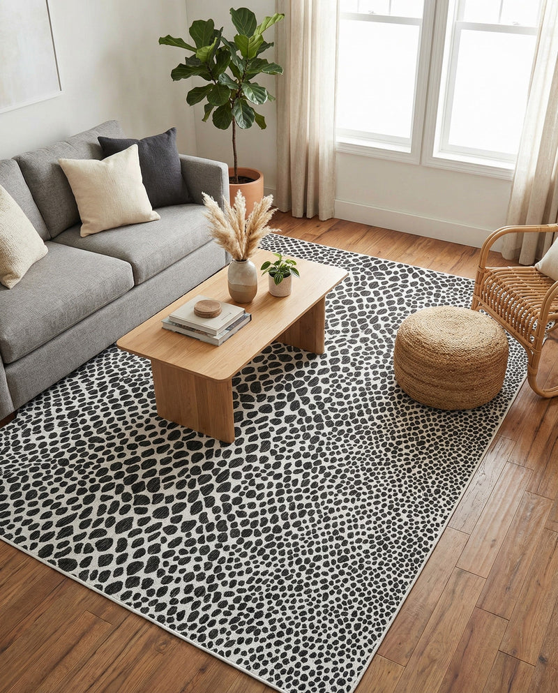 Urban Oasis Rugs Collection Area Rug -  Terrace (Black) Rectangle Black  lifestyle 16