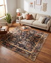 Neptune Elegance Collection Area Rug -  Galatea (Black) Square Black  lifestyle 80