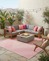 Urban Terrace Collection Area Rug -  Chelsea (Pink) Square Pink  lifestyle 64