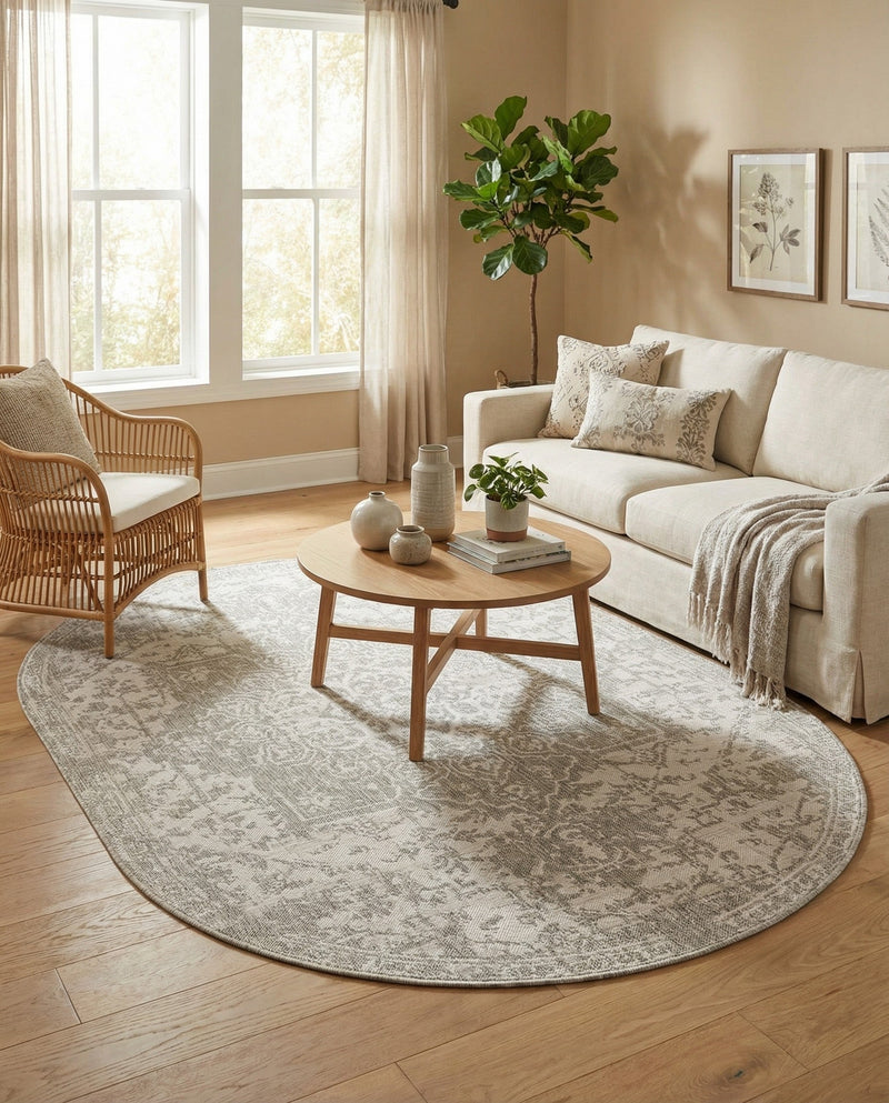 Urban Oasis Rugs Collection Area Rug -  Penthouse (Gray) Oval Gray  lifestyle 72