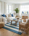 Martha's Vineyard Blueprints Collection Area Rug - Edgartown Rectangle Sky blue  lifestyle 65