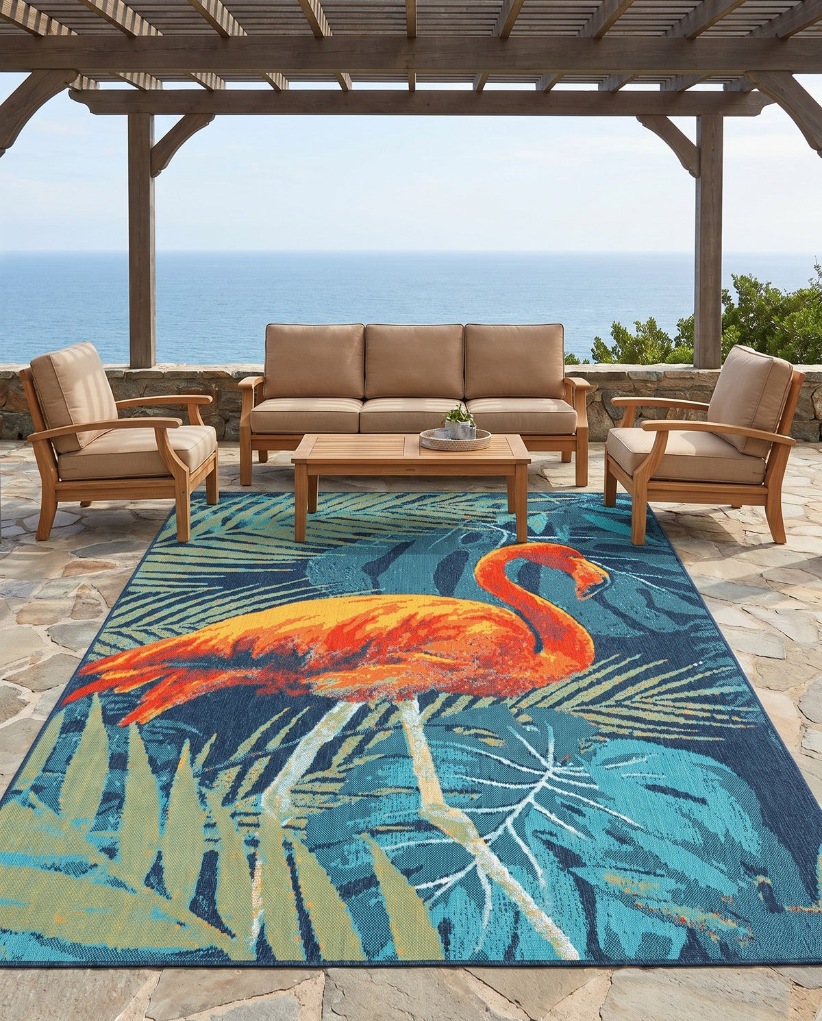 Seaside Haven Rugs Collection Area Rug -  Tidepool Rectangle Multi  lifestyle 15