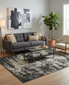 Urban Terrace Collection Area Rug -  Midtown Rectangle Black and White  lifestyle 21