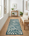 Savannah Escape Collection Area Rug -  Masai Runner Navy Blue and Ivory  lifestyle 61