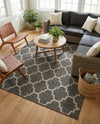 Savannah Pergola Collection Area Rug - Arbor (Black) Rectangle Black  lifestyle 16