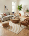 Seaside Stripes Collection Area Rug - Cabana (Taupe) Rectangle Taupe  lifestyle 20