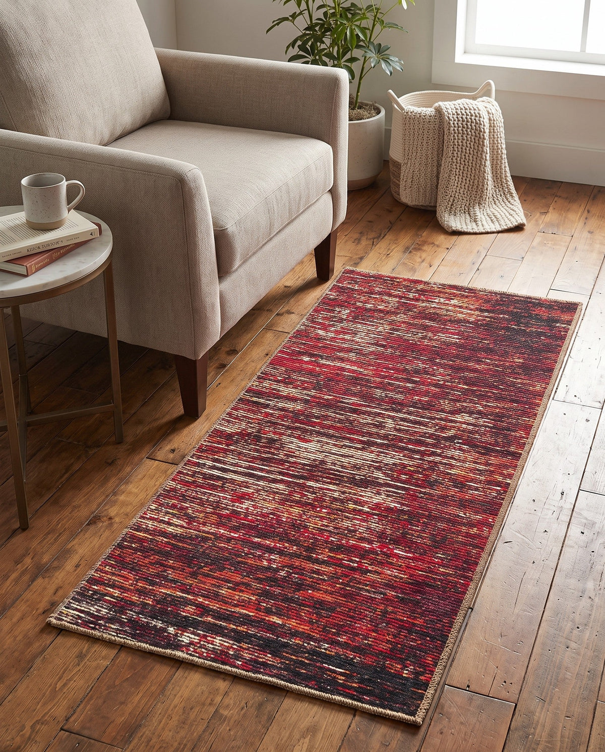 Sahara Essence Collection Area Rug - Oasis (Rust Red) Runner Rust Red  lifestyle 104