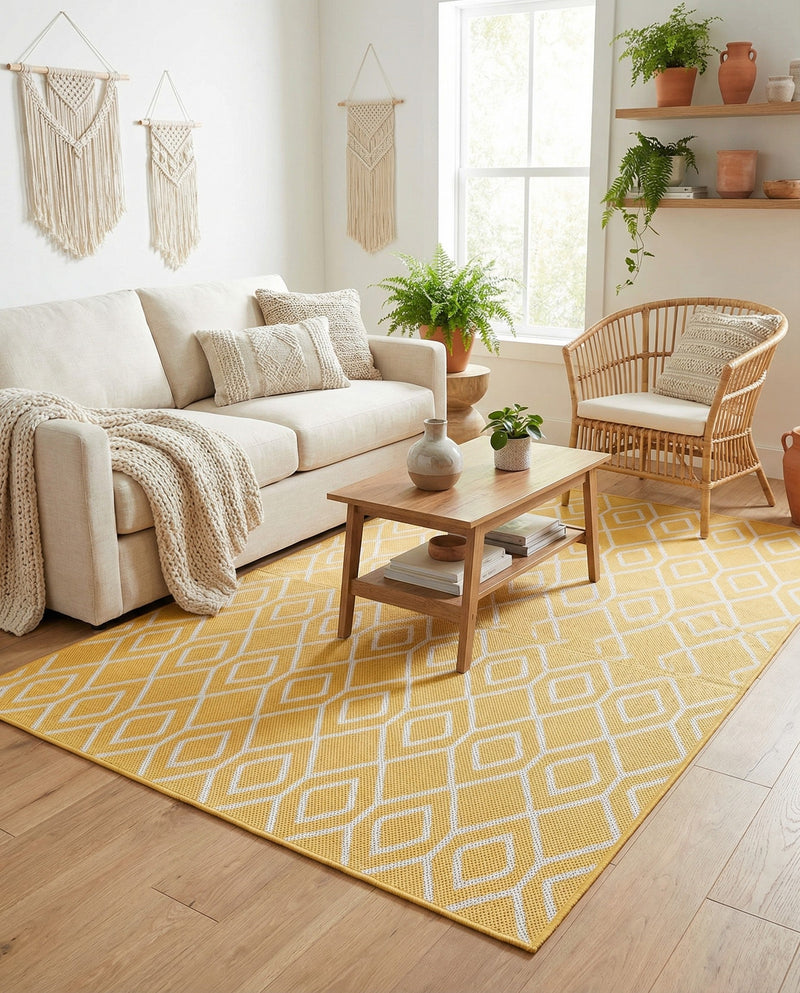 Urban Oasis Rugs Collection Area Rug -  Boulevard (Yellow Ivory) Rectangle Yellow Ivory  lifestyle 8