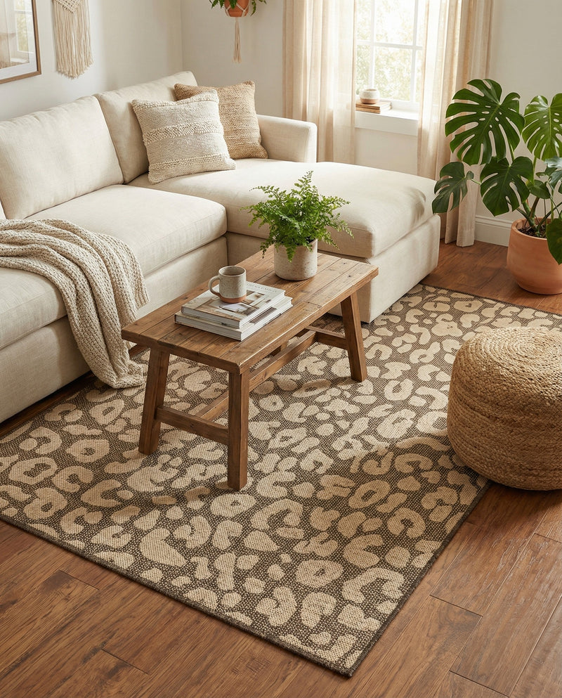 Sahara Sands Collection Area Rug -  Buto Rectangle Brown  lifestyle 16