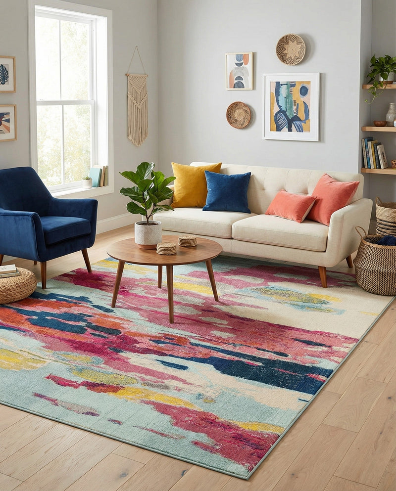 Marrakesh Elegance Collection Area Rug -  Skhirat Rectangle Pink  lifestyle 17
