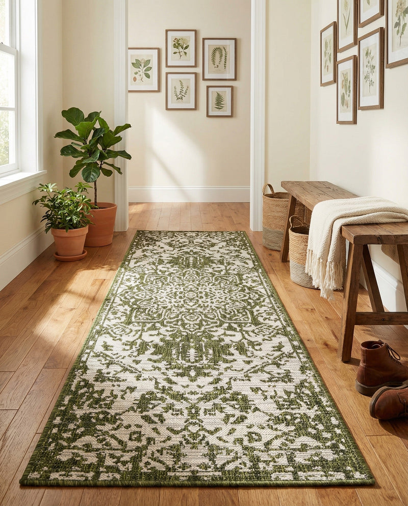 Urban Oasis Rugs Collection Area Rug -  Penthouse (Green) Runner Green  lifestyle 77