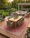 Patio Heritage Collection Area Rug -  Charleston (Rust Red) Rectangle Rust Red  lifestyle 17
