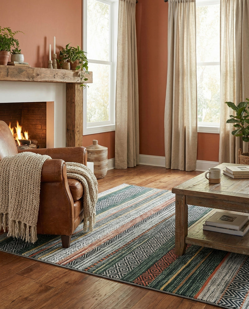 Laguna Sands Collection Area Rug -  Malibu Rectangle Green  lifestyle 10